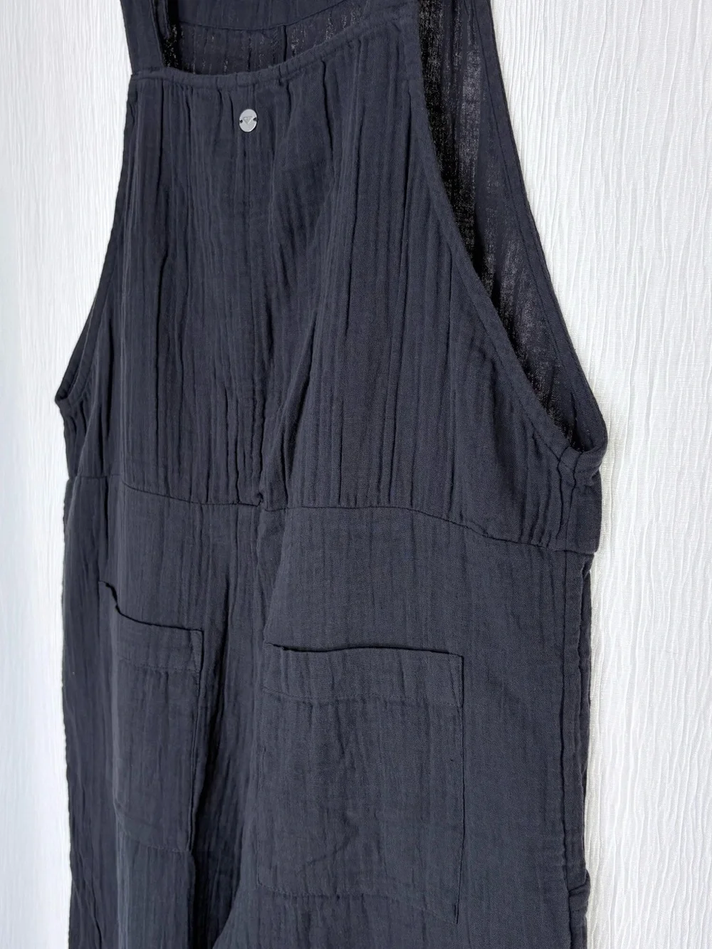 Roxy Organic Cotton Jumpsuit, Beachside Dreaming, Phantom, size Medium - Picture 12 of 15